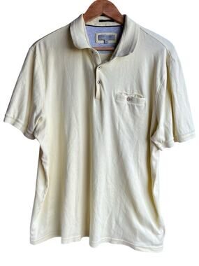 Ted Baker London Light Yellow Polo Shirt Size 6 (2XL) 100% Cotton